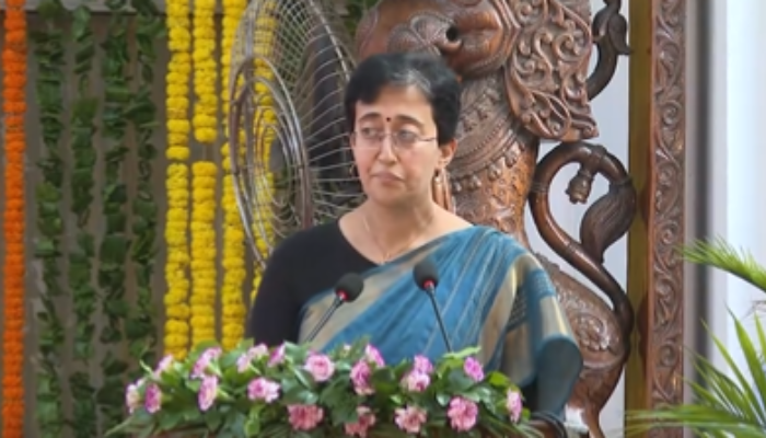 AAP Atishi takes oath as Delhi Chief Minister in presence of Arvind Kejriwal watch gcw