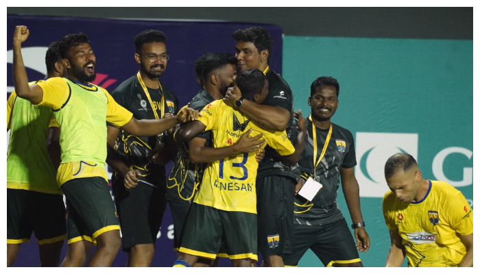 thiruvanathapuram kombans drew with kannur warriors in  super league kerala