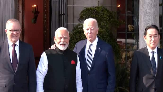 Joe Biden with Narendra Modi