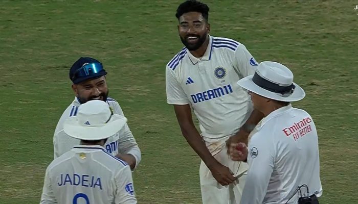 Rohit Sharma says to Umpire Mohammed Siraj ready to bowl spin, But Umpire denies