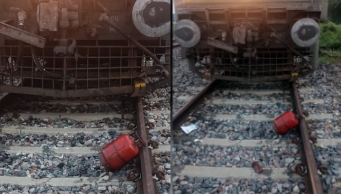 Another train derailment conspiracy revealed, LPG cylinder found on railway tracks in Kanpur