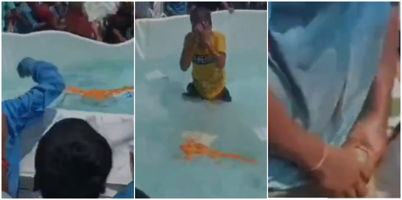 after cm left natives jumped into tank catches fish with bare hands viral video