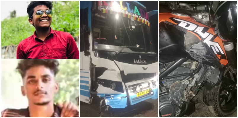 Kallada bus and bike collide in Thodupuzha Karinkunnam young man who is treatment also died total two death