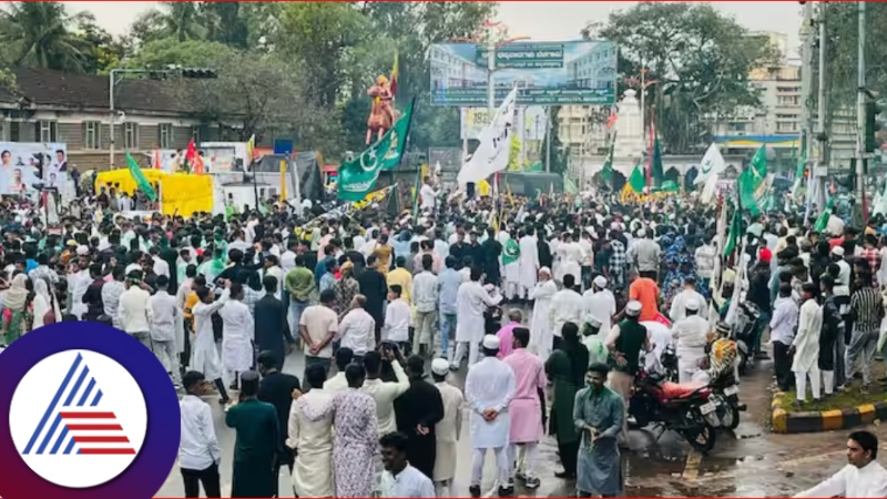 Harahar Mahadeva Allah Hu Akbar raised slogans during Eid Milad at belagavi rav