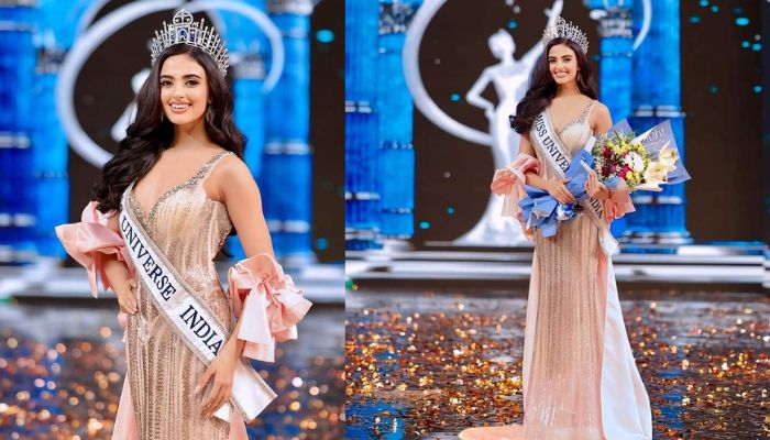 18-year-old gujarati girl Rhea Singha crowned Miss Universe India 2024 mrq