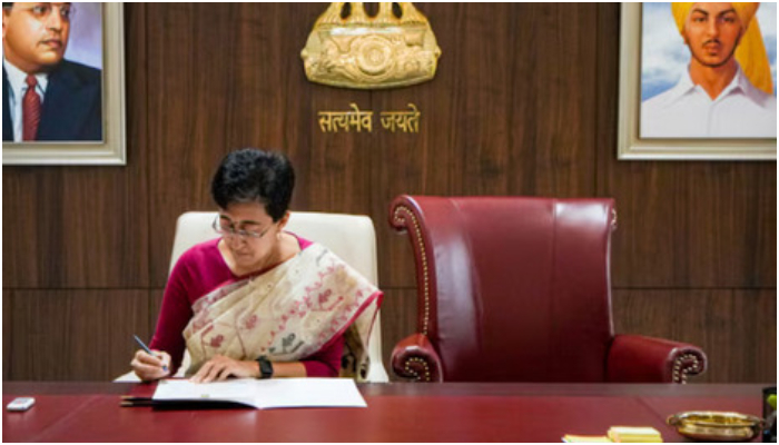  Atishi Marlena took charge as the Chief Minister of Delhi