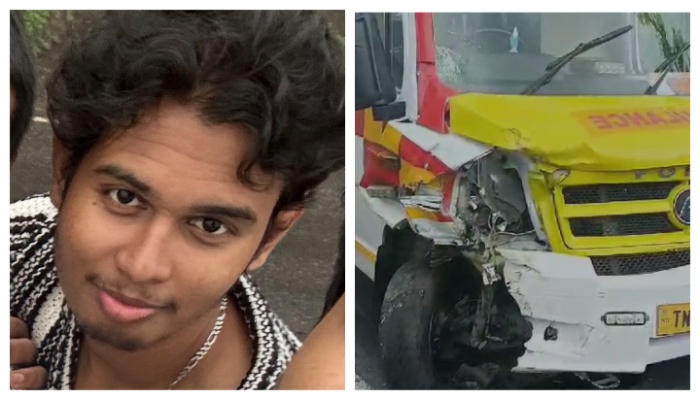 A student died in a collision between an ambulance and a bike in Valpara