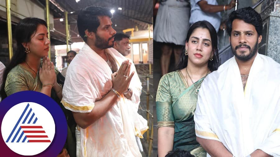 Nikhil Kumaraswamy Visit Dharmasthala And Kukke Subramanya Temple With Family gvd