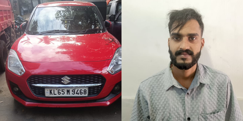 red swift car and owner who hit passenger arrested after six month from kozhikode 