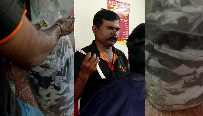 Barbers in Kochi are in a crisis as there is no one to collect Chopped hair