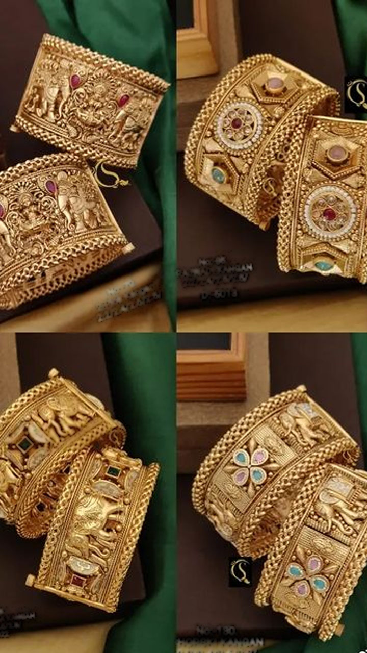 trending golden kada designs 2024