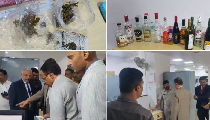 Lokayutka raid in Bengaluru excise office liquor bottles marijuana packet cover seized vkp