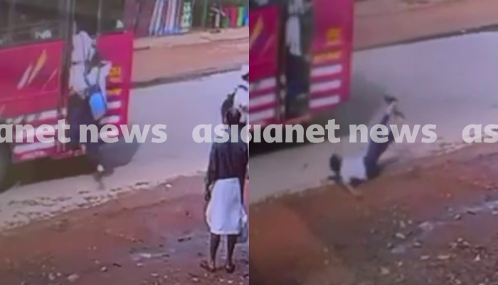 Student fell down from moving bus at Kozhikode