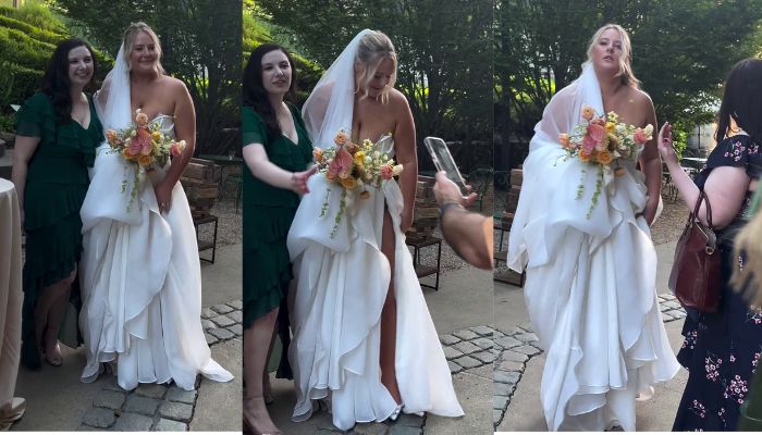 bride wore strange dress in wedding venue video gone viral mrq