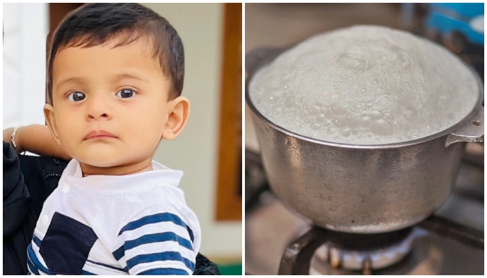 one year old  boy dies after Boiling milk spilled on the body in kozhikode