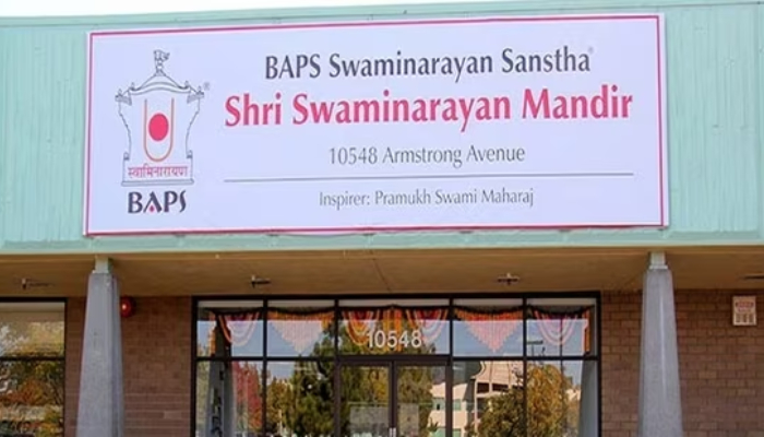 Hindus Go Back: BAPS Mandir in Sacramento California US defaced with anti-Hindu graffiti, second incident in 10 days anr