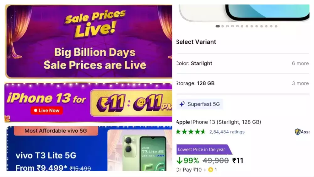 Flipkart claims 3 users got iPhone 13 at Rs 11 sgb