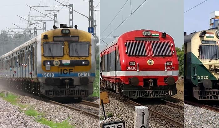 Differences Between DEMU and MEMU Trains in Indian Railways tvk