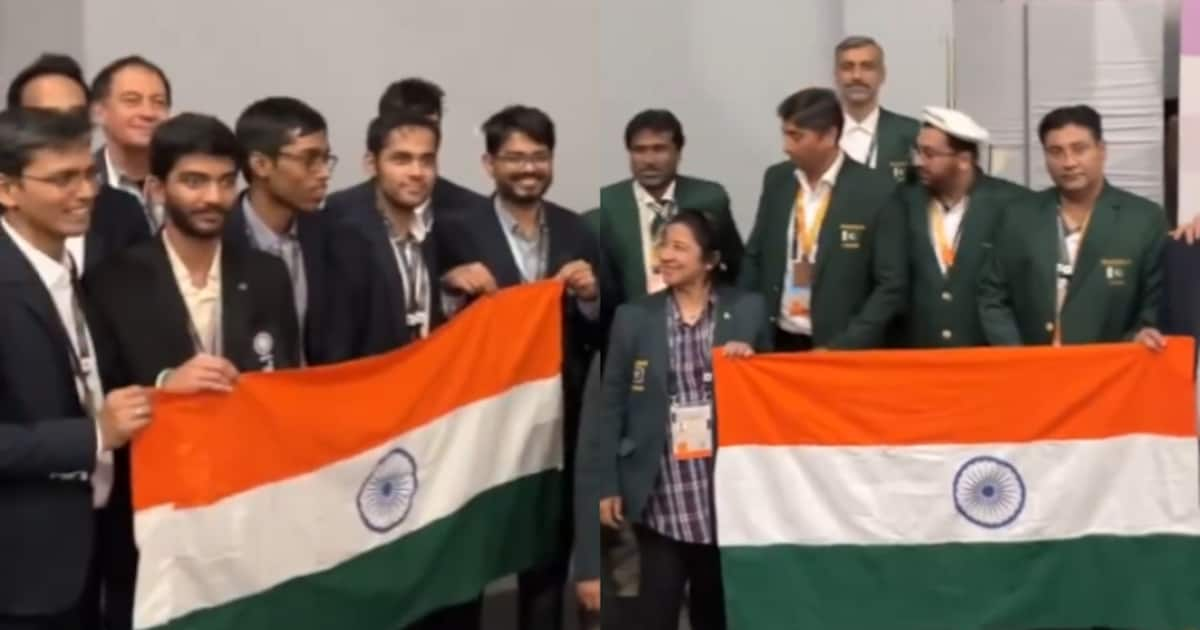 Pakistan team holds Indian tricolor during Chess Olympiad 2024 (WATCH)