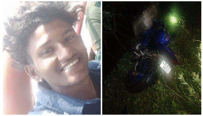 wild bore hit bike while crossing the road at night man injured seriously died today morning