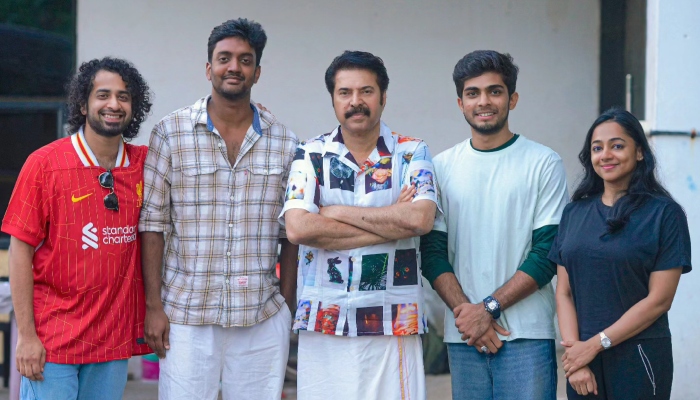 mammootty visited the location of wayfarer production number 7 starring naslen and kalyani priyadarshan