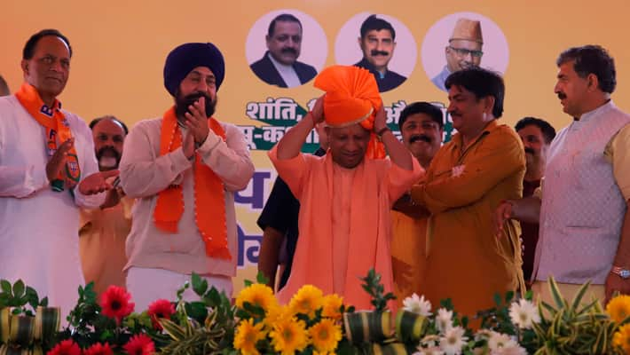 UP CM Yogi Adityanath Campaigns in Jammu Kashmir, Targets Pakistan Over PoK AKP