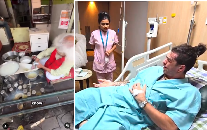 British youtuber hospitalized after drinking bhang lassi from MP ujjain street ckm