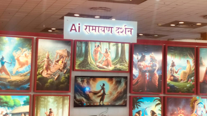 AI Generated Ramayana Darshan Pavilion at UPITS 2024 AKP