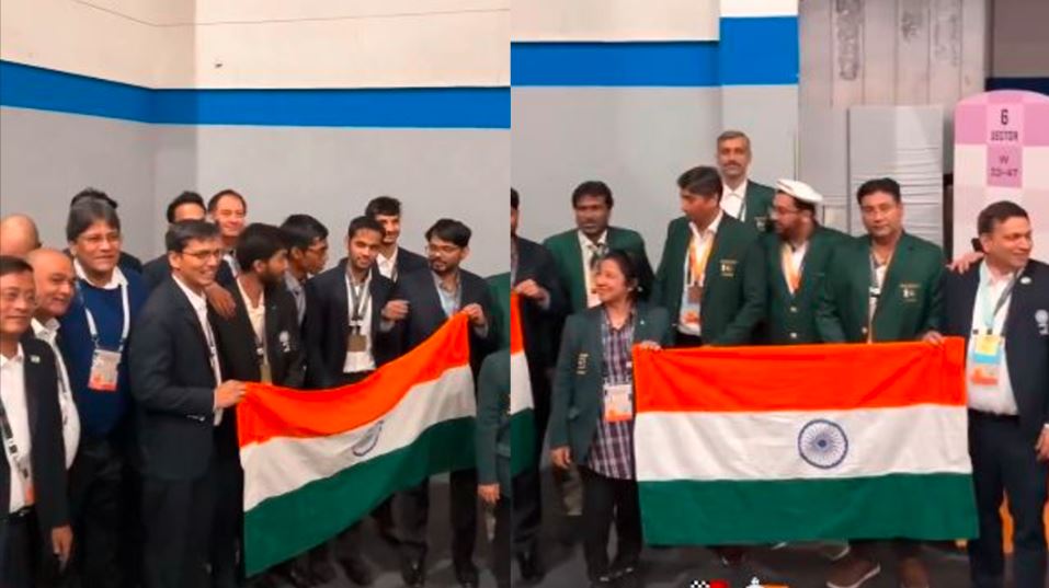 Chess Olympiad 2024: Pakistani chess Team Holds Indian Flag for photos Goes Viral