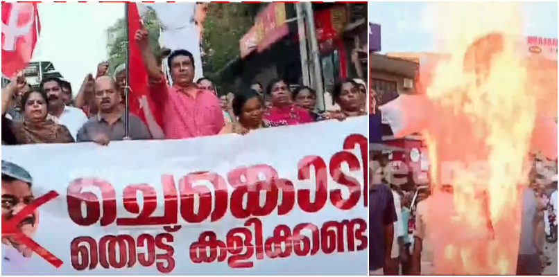 Police case against CPM workers over PV Anvar mla killing slogans in Nilambur