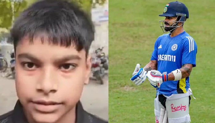 Virat Kohli 15 year old fan travels 58 km on cycle to watch his star in Kanpur video goes viral kvn