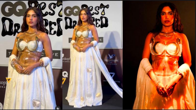 Bhumi Pednekar Trolled for Bold Glass Armour Saree Look