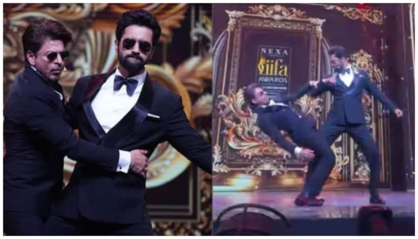 IIFA 2024: Shah Rukh Khan holds Vicky Kaushal as they dance to 'Oo Oo Antava'   WATCH