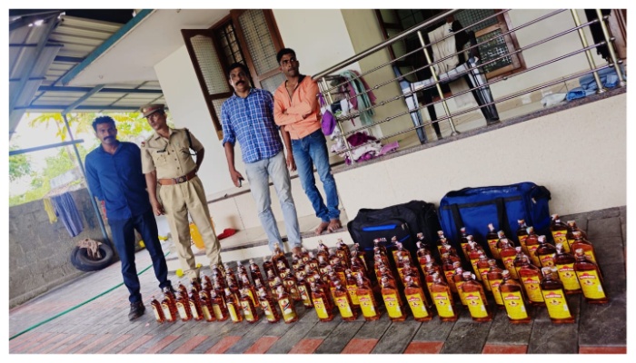 Edavanakad6 seized 108 bottles of Indian-made foreign liquor of various brands One person was arrested