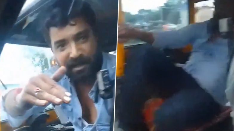 Pune auto-rickshaw driver attacks car, abuses & tries to hit man; SHOCKING road rage caught on camera (WATCH) shk