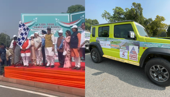 Defence Minister Rajnath Singh flags off Vayu Veer Vijeta car rally to mark 92nd anniversary of IAF anr