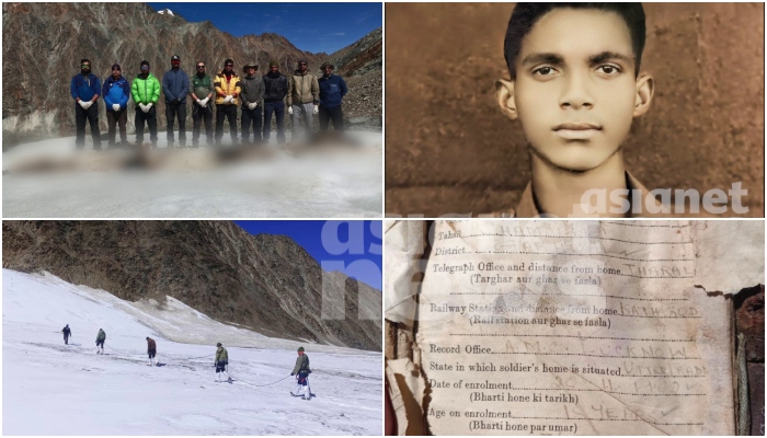 visuals of mission recovered bodies of soldiers including Malayali soldier Thomas Cheriyan after 56 years over Rohtang Pass