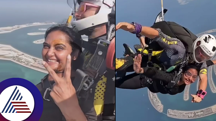 Shruthi Krishnaa has shared a video of sky diving which is one of the most exciting sports suc