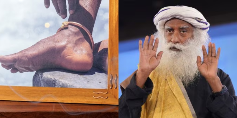 Sadhguru Jaggy Vasudev's  feet photo selling online for Rs 3200