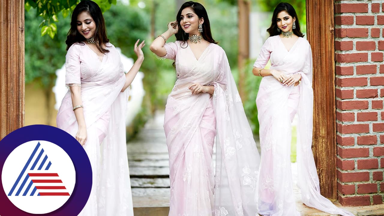 Niveditha Gowdas new saree look loved by people pav