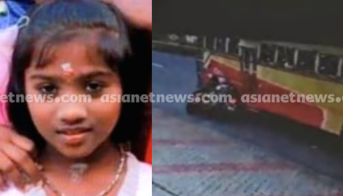 8 year old girl died KSRTC bus scooter accident at Ernakulam