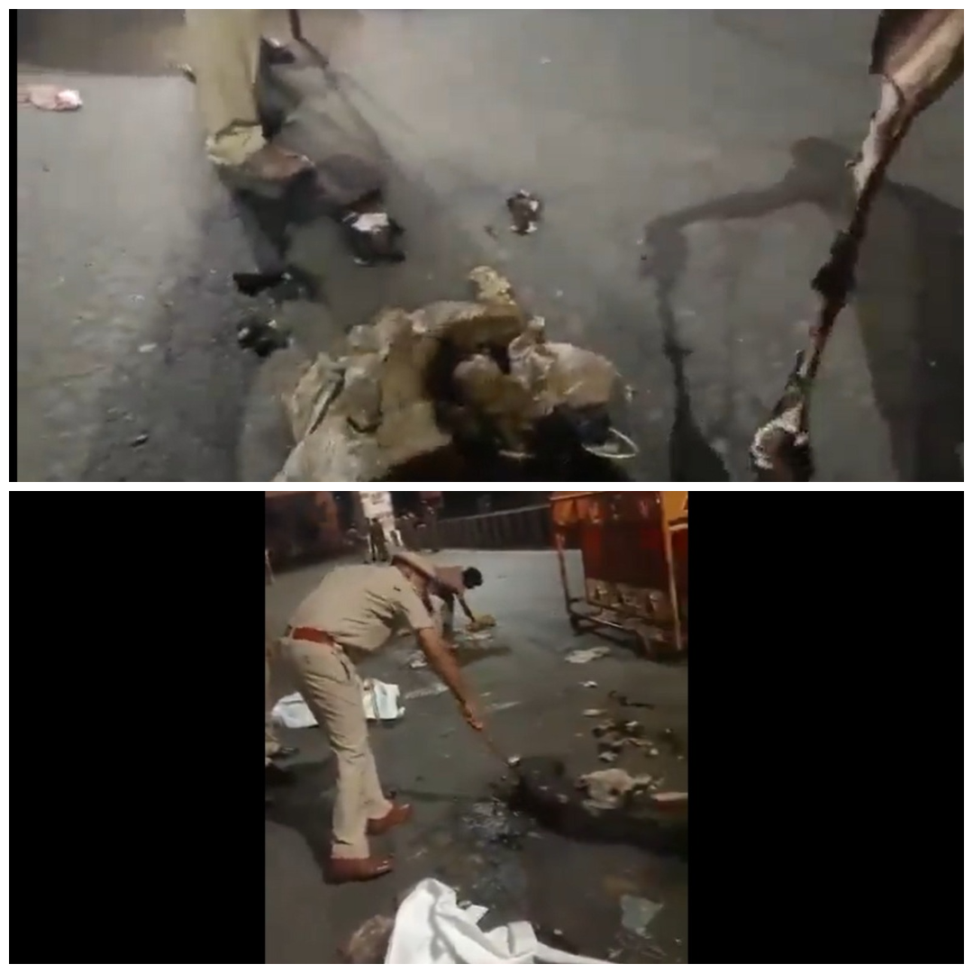 Miscreants throw meat pieces at devotees during sacred 'Durga Mata Jyot Yatra'; sparks outrage (WATCH) shk