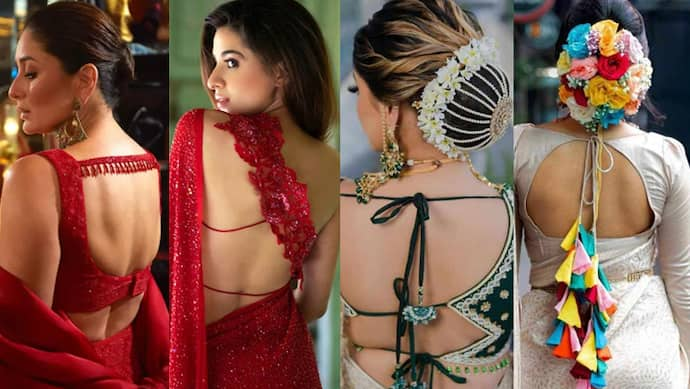 Sleeveless Blouse Back Designs For Saree and lehenga