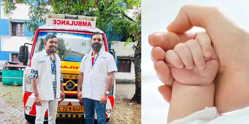 kaniv 108 ambulance technician save pregnant  migrant woman and new born in malappuram