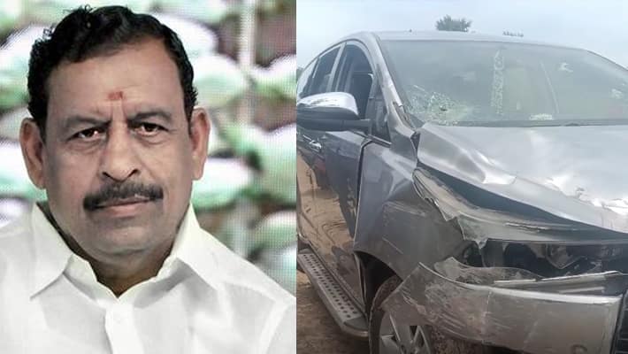 former aiadmk minister os maniyan Car Accident tvk