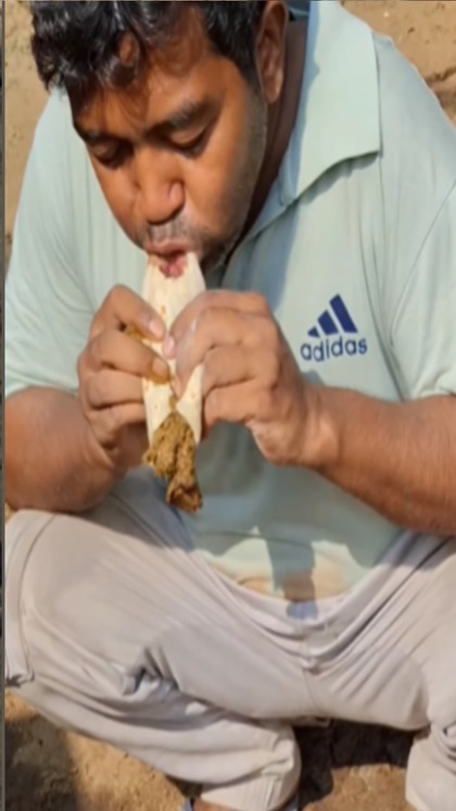 Man Eats Cow Dung With Roti, Shocking Video
