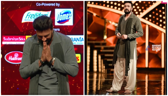 bigg boss kannada 11 kiccha sudeep without footwear hosted varada kathe kicchana jothe gow