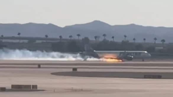 Frontier Airlines flight catches fire on arrival in Las Vegas, FAA launches probe dmn