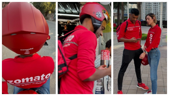 video of Zomato CEO and his wife delivering the orders in delhi goes viral 