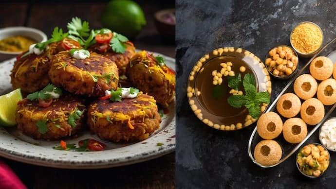 sattvic pani puri and aloo tikki chaat recipe for navratri vrat